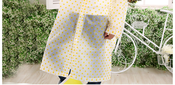 Minca dot outdoor adult / children raincoat EVA long coat type