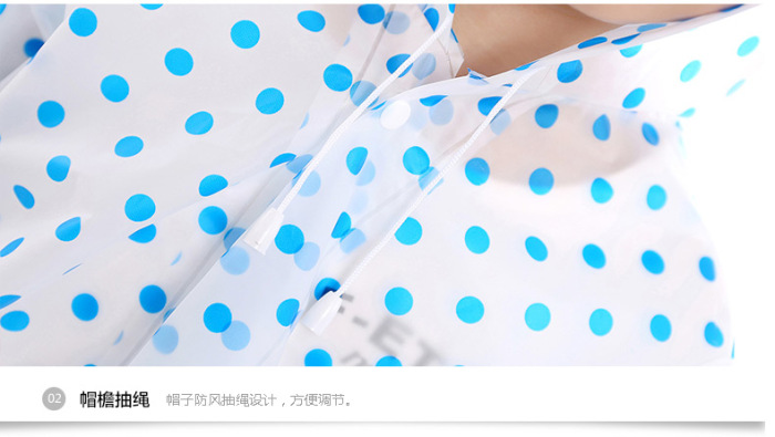 Minca dot outdoor adult / children raincoat EVA long coat type