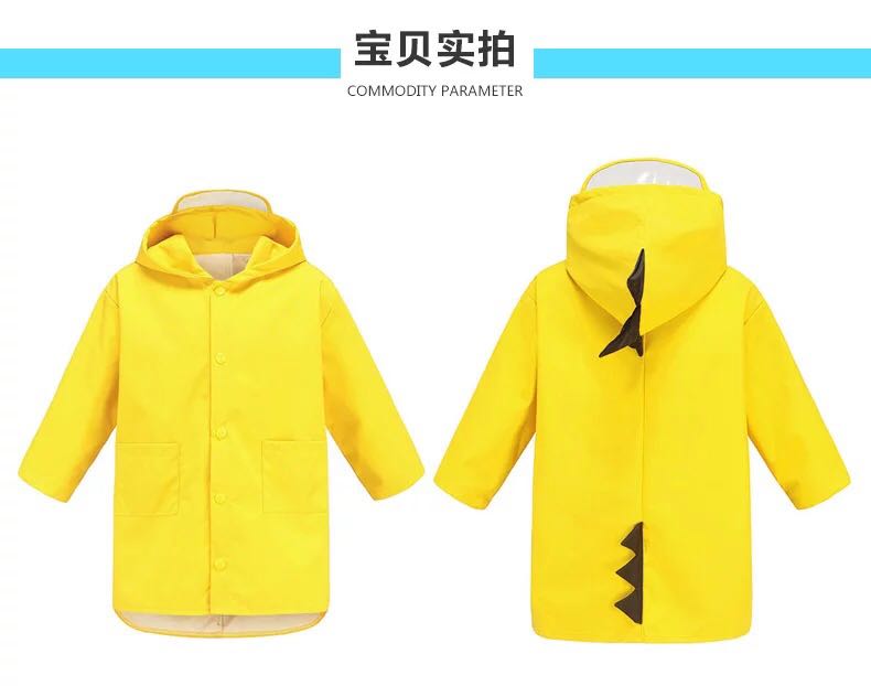 Dinosaur modeling children's raincoat, cute fun