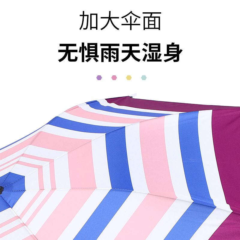 60cm Printing Automatic Long Handle Umbrella Covered Women&#039;s Fresh 8 Bone Parasol Outdoor Sun Umbrella Wholesale