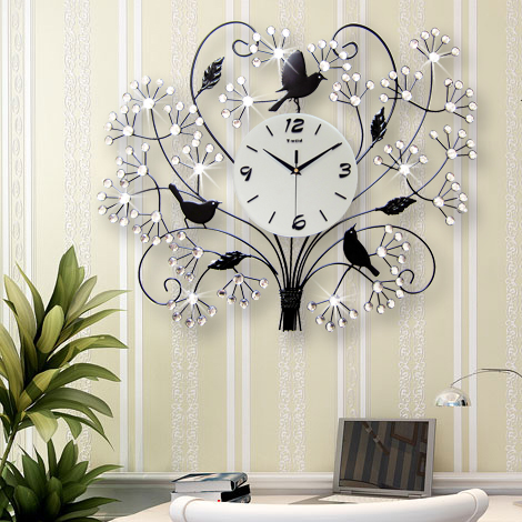 T-Weida Wall Clocks Quartz Clock Fashion Clock Creative Wall Clock Large Wall Clock Mute