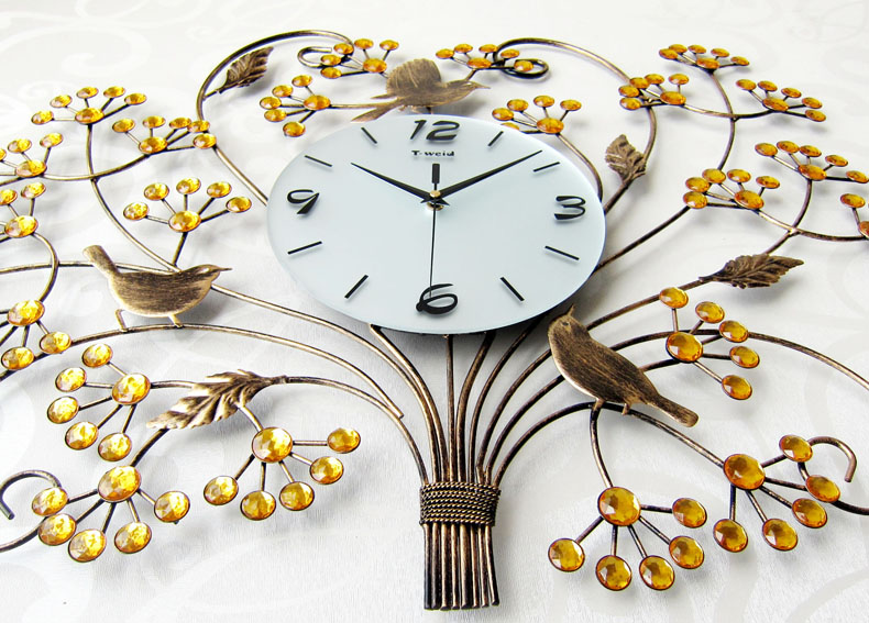 T-Weida Wall Clocks Quartz Clock Fashion Clock Creative Wall Clock Large Wall Clock Mute