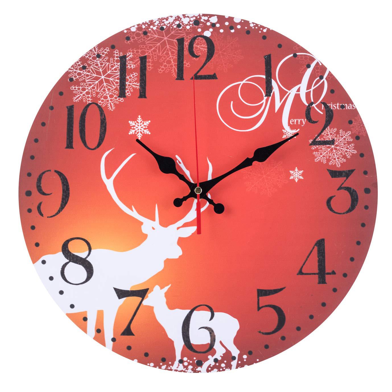 Amazon European Country American Idyllic Living Room Wall Clocks Simple Decorative Wooden Wall Clock Quartz Wall Clocks