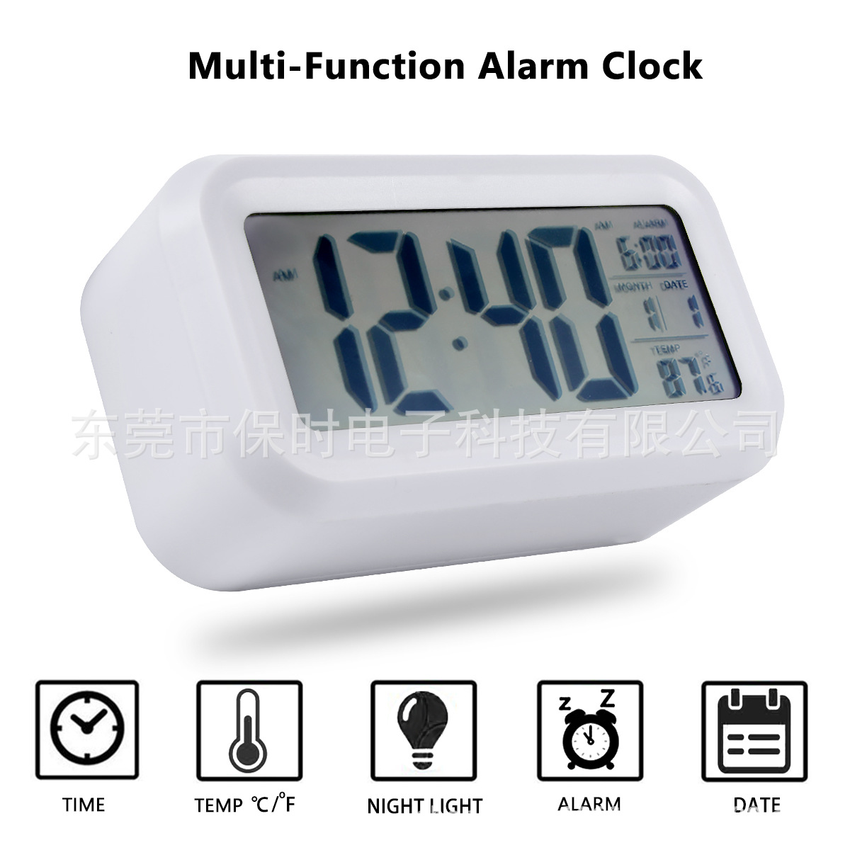 Temperature Version Smart Clock Noiseless Clock Electronic Clock Light Sense Alarm Clocks