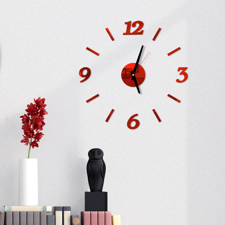 Creative European Wall Clock Home Diy3d Stereo Decorative Clock Acrylic Clocks