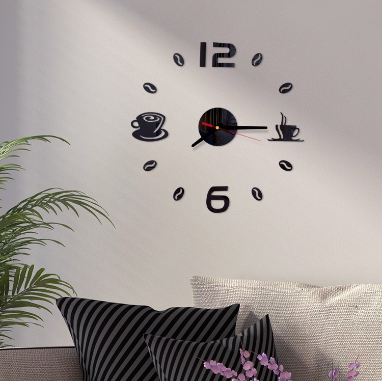 Creative European Wall Clock Home Diy3d Stereo Decorative Clock Acrylic Clocks