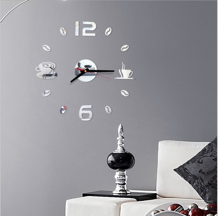 Creative European Wall Clock Home Diy3d Stereo Decorative Clock Acrylic Clocks