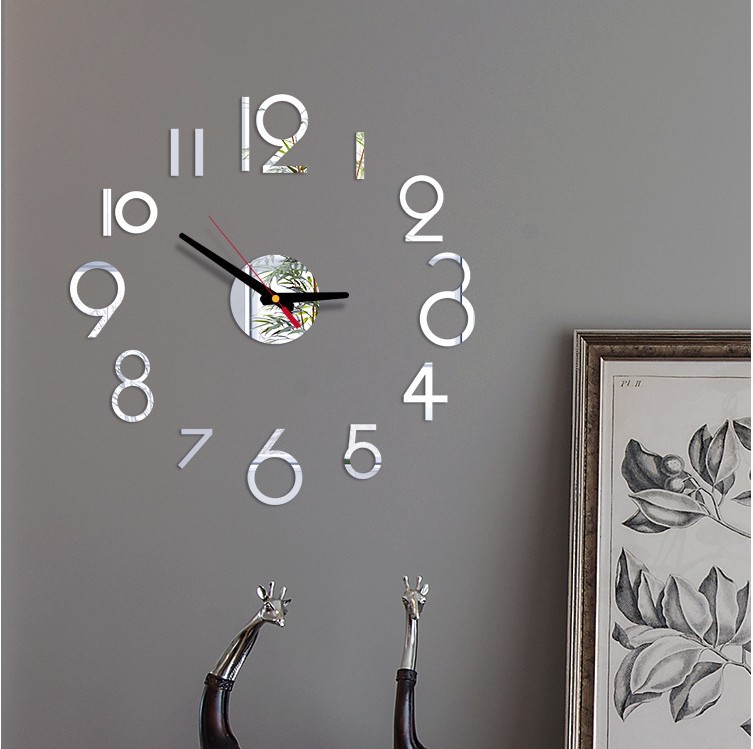 Creative European Wall Clock Home Diy3d Stereo Decorative Clock Acrylic Clocks