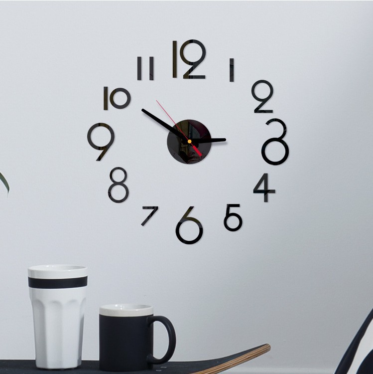 Creative European Wall Clock Home Diy3d Stereo Decorative Clock Acrylic Clocks