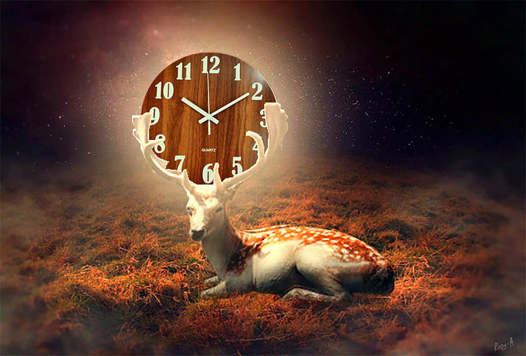 Cross-Border Hot Creative Luminous Wooden Wall Clock Simple Living Room Clock Home Clocks