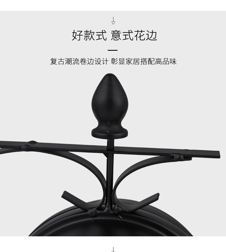 Cross-Border European Clock Wrought Iron Wall Clock Vintage Ornament Clocks