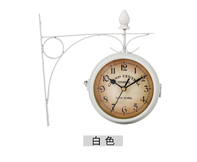 Cross-Border European Clock Wrought Iron Wall Clock Vintage Ornament Clocks