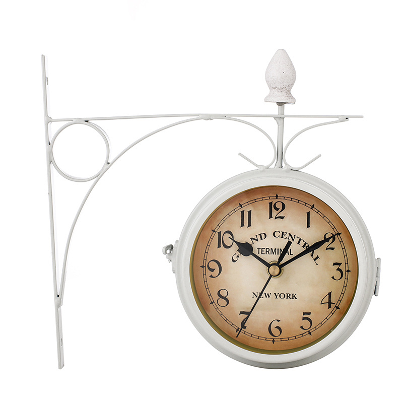 Cross-Border European Clock Wrought Iron Wall Clock Vintage Ornament Clocks