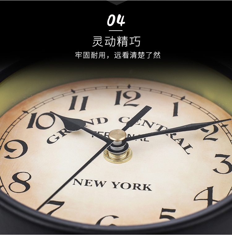 Cross-Border European Clock Wrought Iron Wall Clock Vintage Ornament Clocks