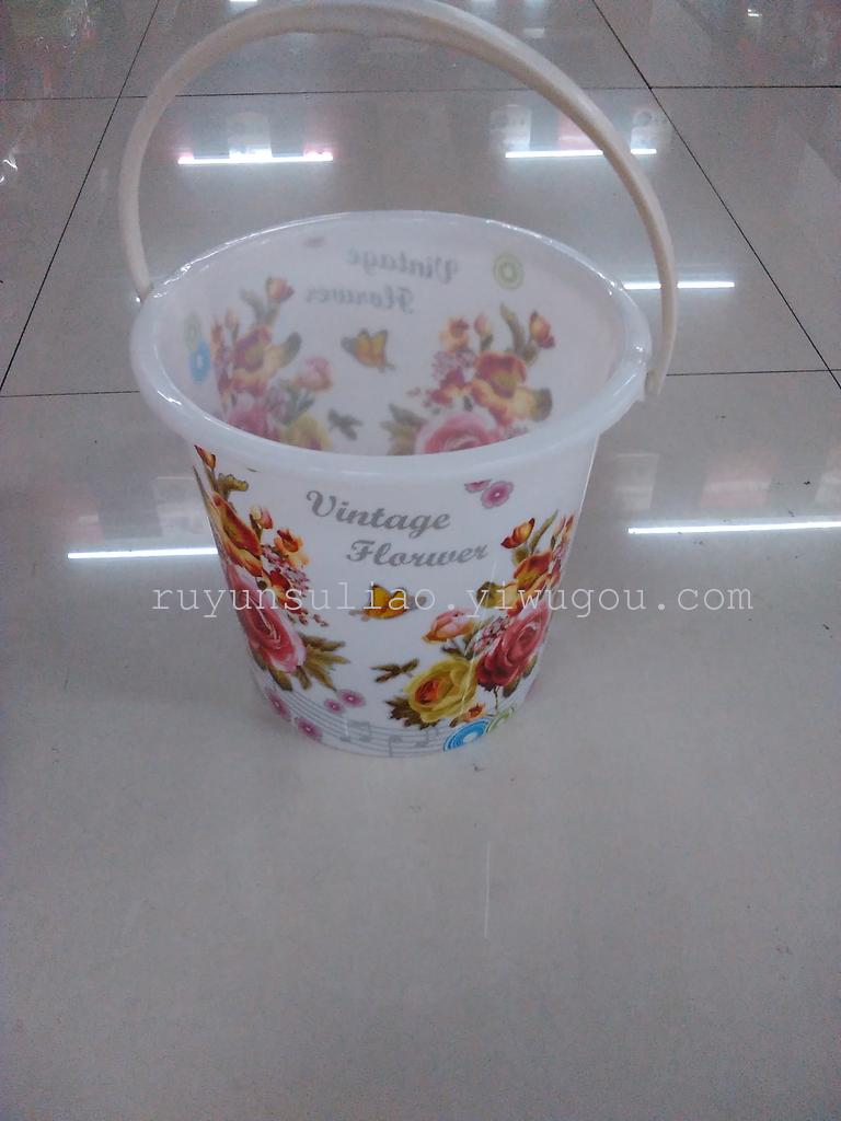 Wholesale Supply Plastic Bucket 2015 Fashion Printing Non-Broken Bucket