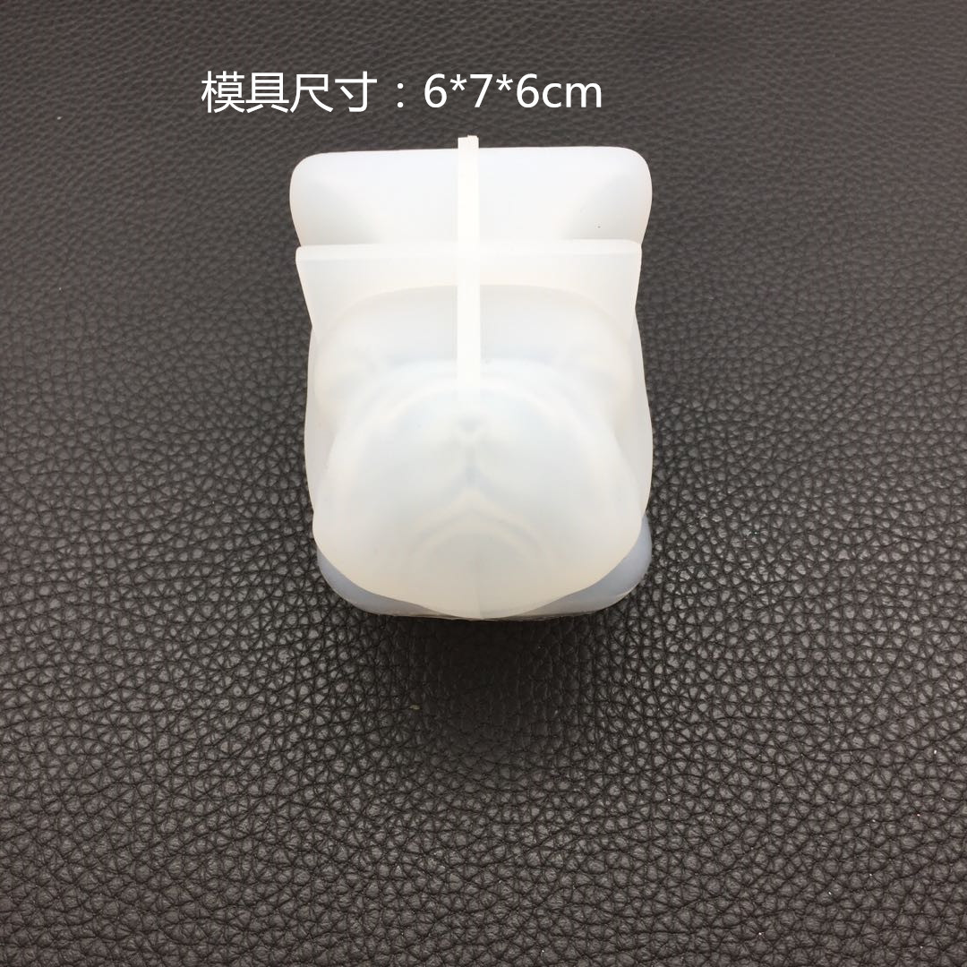 DIY crystal drop plastic bucket three-dimensional dog head mold car aromatherapy gesso incense high mirror baking hand