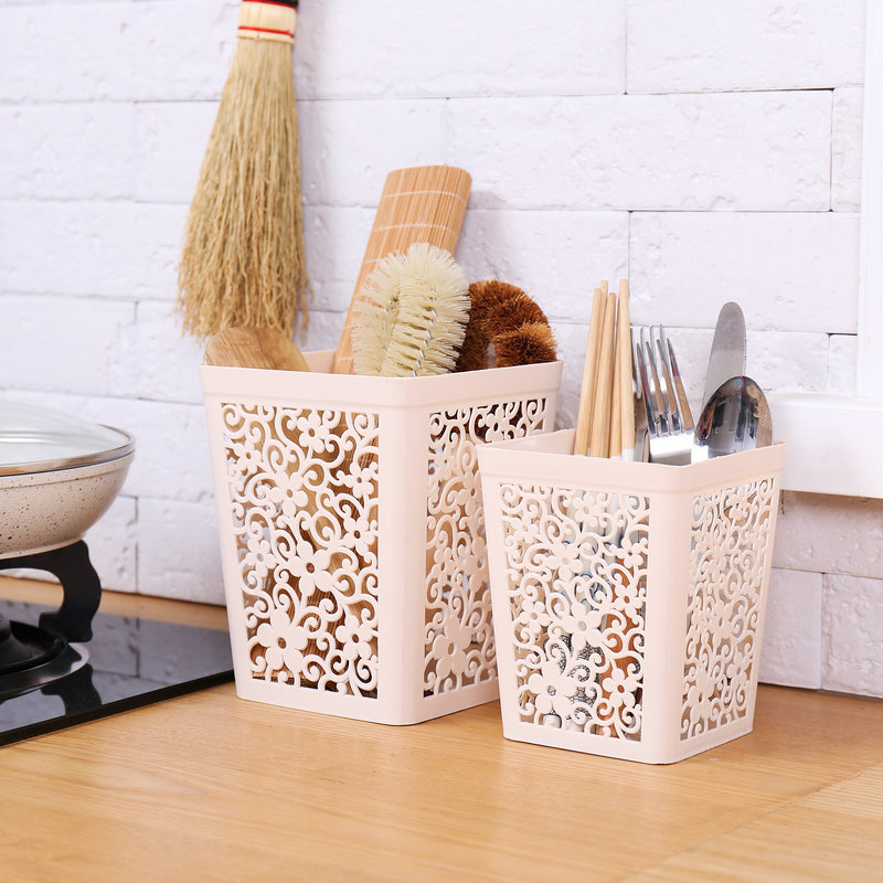 Storage Bucket Plastic Bucket Large Colorful Square Household Small Trash Can Desktop Mini Trash Can Storage Bucket