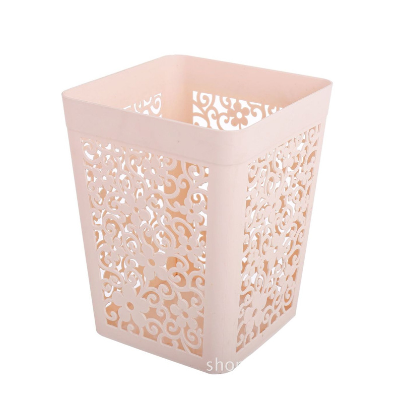 Storage Bucket Plastic Bucket Large Colorful Square Household Small Trash Can Desktop Mini Trash Can Storage Bucket