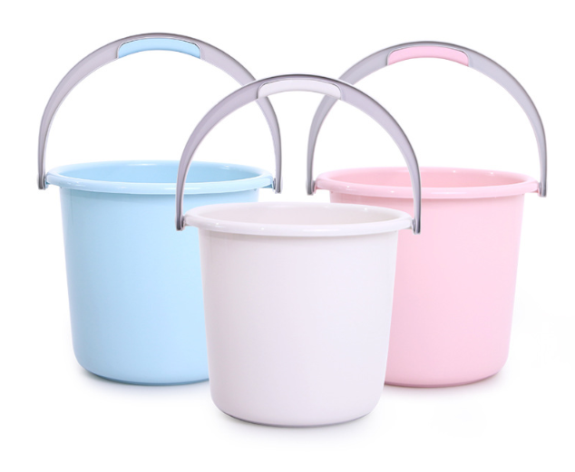 Household portable plastic bucket round laundry bucket large thickened water storage bucket plastic bucket mop bucket Household portable plastic bucket round laundry bucket large thickened water storage bucket plastic bucket mop bucket
