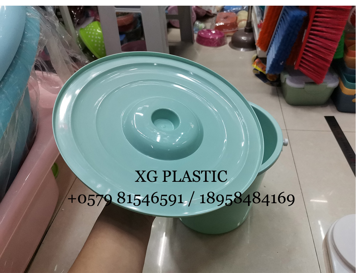 8 Liter water bucket plastic bucket with lid simple style household water storage bucket portable round shape bucket