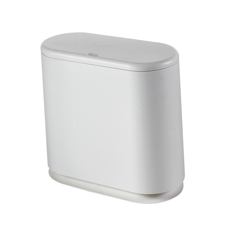 Factory in Stock Wholesale Export to Japan Oval Press Type Pop-up Trash Can Toilet Gap Plastic Bucket