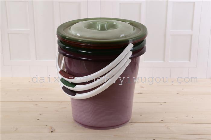 Plastic bucket high imitation jade bucket hand bucket with cover bucket.