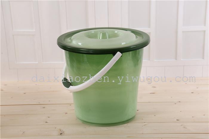 Plastic bucket high imitation jade bucket hand bucket with cover bucket.