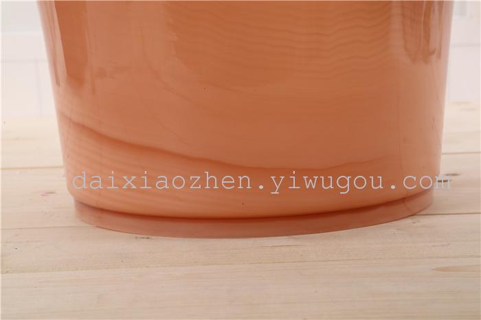 Plastic bucket high imitation jade bucket hand bucket with cover bucket.