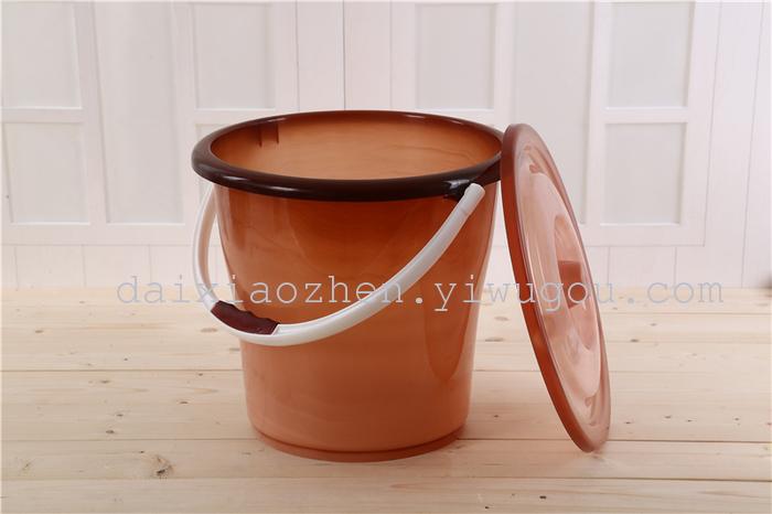 Plastic bucket high imitation jade bucket hand bucket with cover bucket.