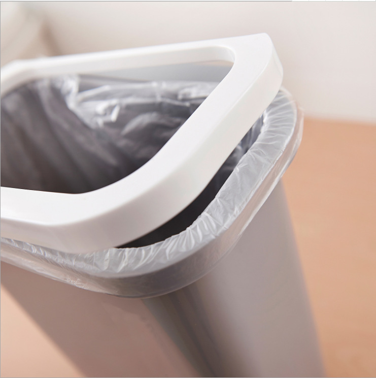 Large Simplicity Kitchen Countertop Trash Can Cabinet Door Hanging Household Plastic Bucket Bedside Storage Bucket
