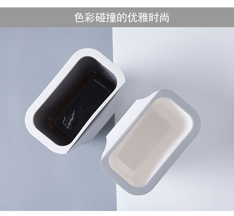 Large Simplicity Kitchen Countertop Trash Can Cabinet Door Hanging Household Plastic Bucket Bedside Storage Bucket