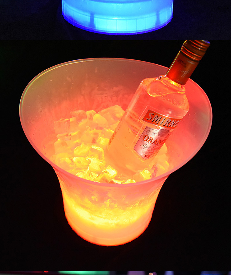 Bar KTV Special Luminous Ice Bucket Waterproof Frosted Plastic Bucket Colorful Drop-Resistant LED Ice Bucket Bar KTV Special Luminous Ice Bucket Waterproof Frosted Plastic Bucket Colorful Drop-Resistant LED Ice Bucket