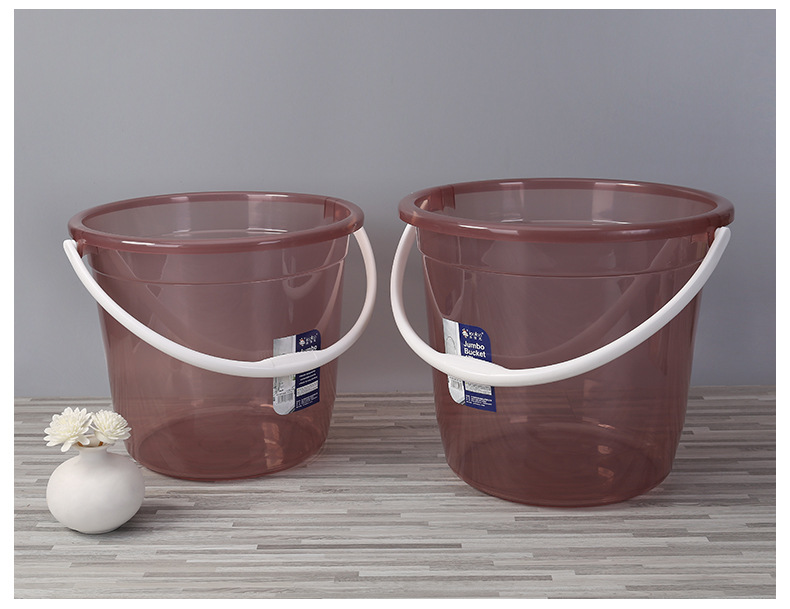 Plastic bucket  Transparent round Thickened Portable Bucket Household Plastic Bucket Storage Water Storage Tank