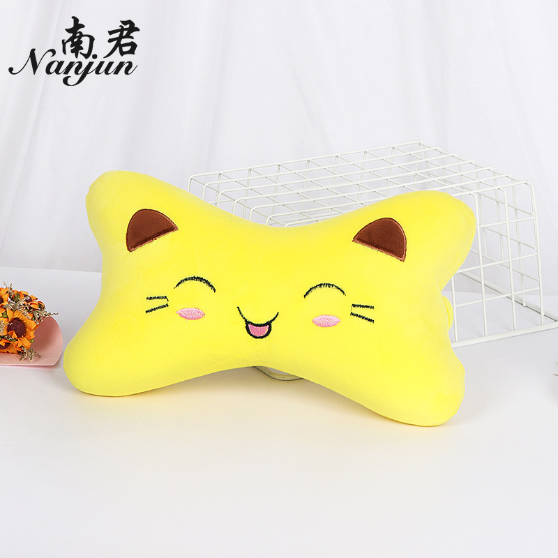 Three-Piece Cartoon Pillow Cover Pillow Simple and Comfortable Office Cushion Car Pillow Cover