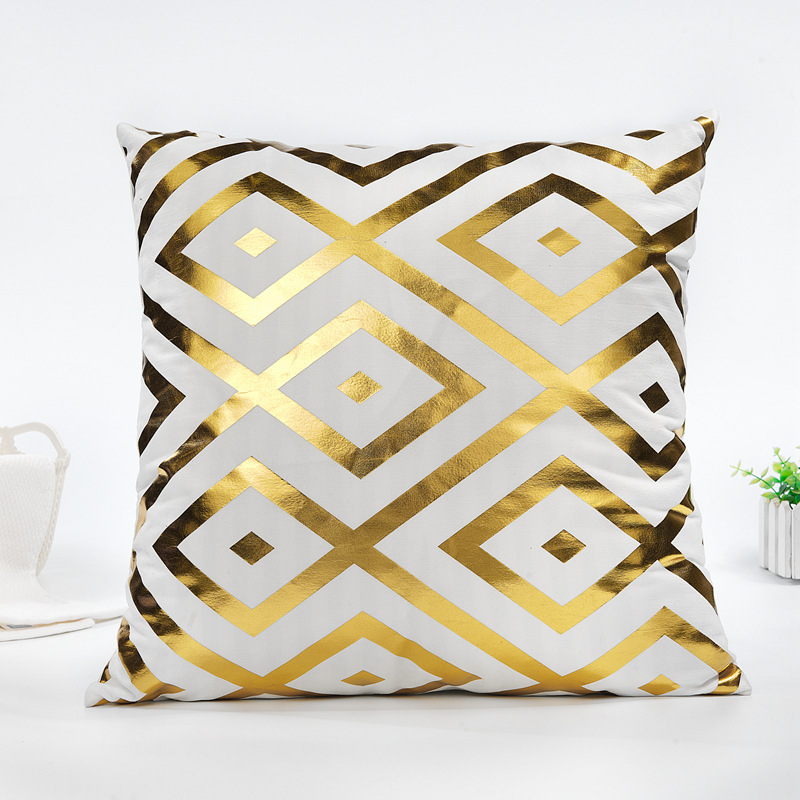 Bronzed back short plush cloth pillow case simple geometry headrest cushion for home decor pillow amazon hot style Bronzed back short plush cloth pillow case simple geometry headrest cushion for home decor pillow amazon hot style