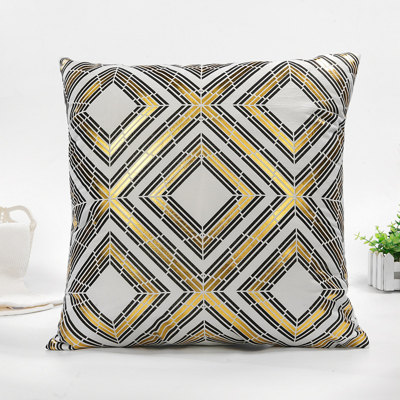 Bronzed back short plush cloth pillow case simple geometry headrest cushion for home decor pillow amazon hot style Bronzed back short plush cloth pillow case simple geometry headrest cushion for home decor pillow amazon hot style