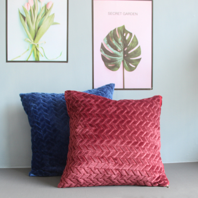 Modern Simple Export Twist Wheat Pillow Sofa Cushion Blue Pillow Model Room Pillow Cover without Core
