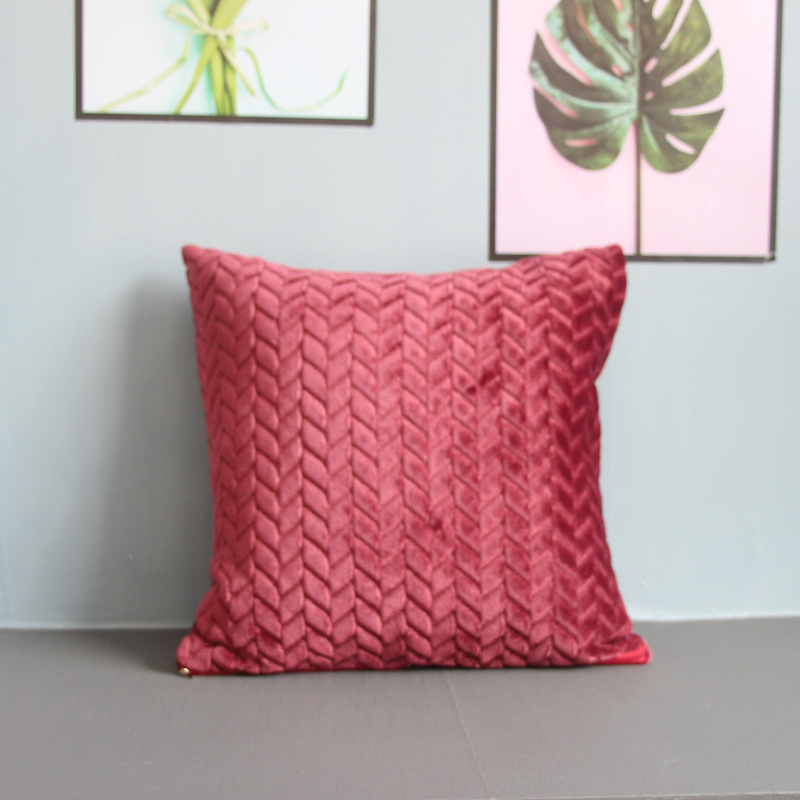 Modern Simple Export Twist Wheat Pillow Sofa Cushion Blue Pillow Model Room Pillow Cover without Core