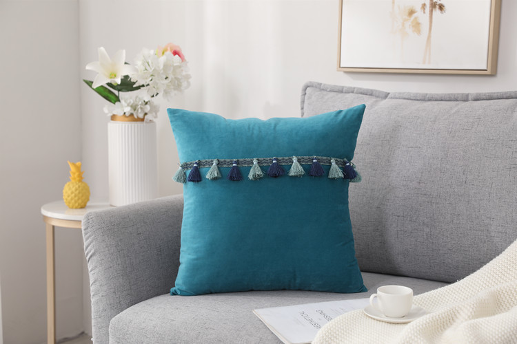 Modern Minimalist Chinese Style Pillow Ins Cross-Border Velvet Pendant Pillow Cover Couch Pillow Pillow Cushion Cover