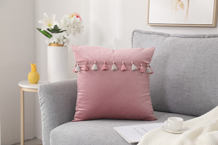 Modern Minimalist Chinese Style Pillow Ins Cross-Border Velvet Pendant Pillow Cover Couch Pillow Pillow Cushion Cover