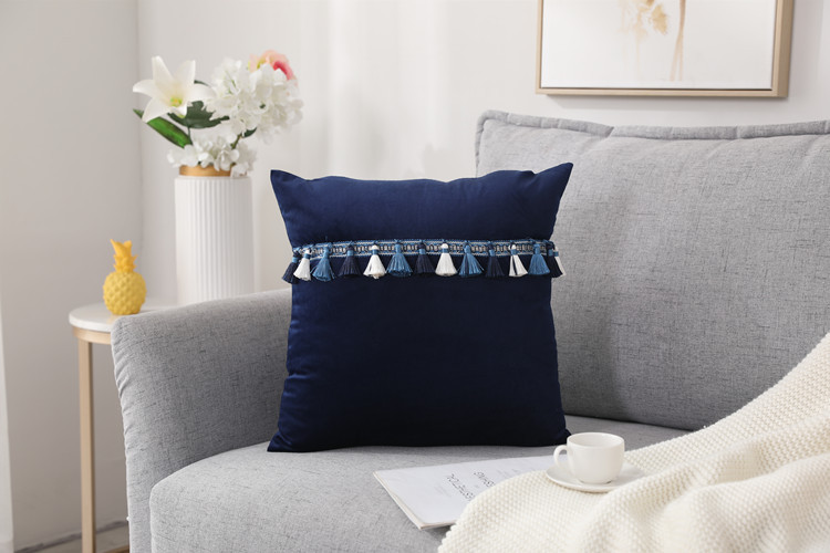 Modern Minimalist Chinese Style Pillow Ins Cross-Border Velvet Pendant Pillow Cover Couch Pillow Pillow Cushion Cover