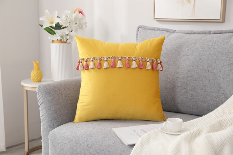 Modern Minimalist Chinese Style Pillow Ins Cross-Border Velvet Pendant Pillow Cover Couch Pillow Pillow Cushion Cover