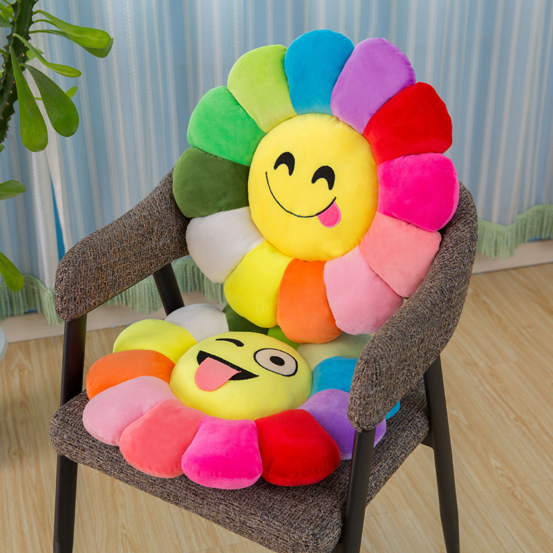 Colorful Sun Flower Cushion Petal Plush Toy Stall Doll Creative Lumbar Support Pillow Doll Pillow