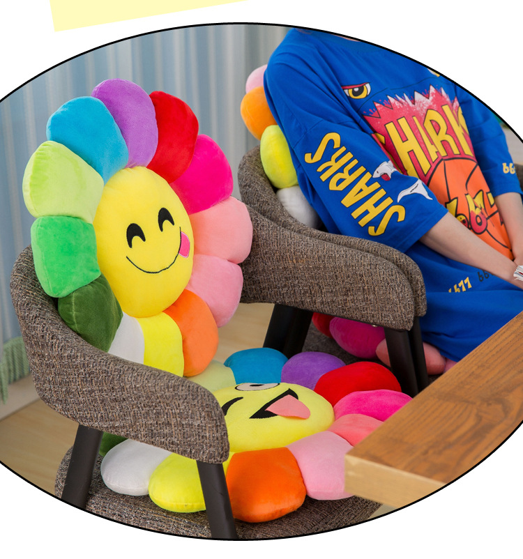 Colorful Sun Flower Cushion Petal Plush Toy Stall Doll Creative Lumbar Support Pillow Doll Pillow