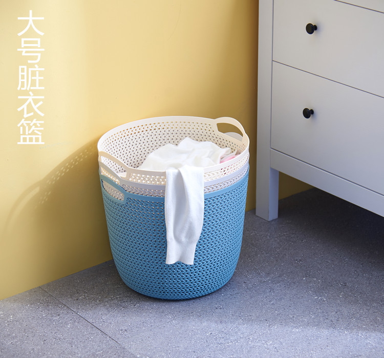 1300 round Horizontal Stripes Storage Basket Laundry Basket Storage Basket Plastic Products