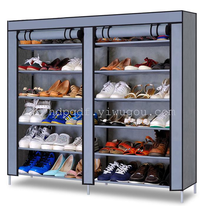 Six layer shoe 12 lattice large capacity simple 6 layer thickening non-woven shoe rack Six layer shoe 12 lattice large capacity simple 6 layer thickening non-woven shoe rack