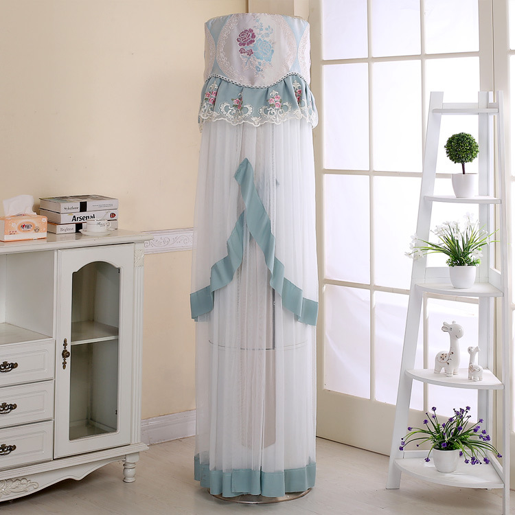 Flower Moon round Cylindrical Stand Air Conditioner Cover Air Conditioner Cover Blue
