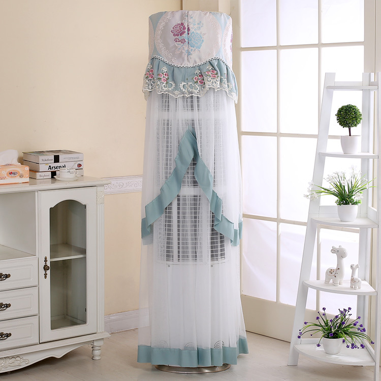 Flower Moon round Cylindrical Stand Air Conditioner Cover Air Conditioner Cover Blue