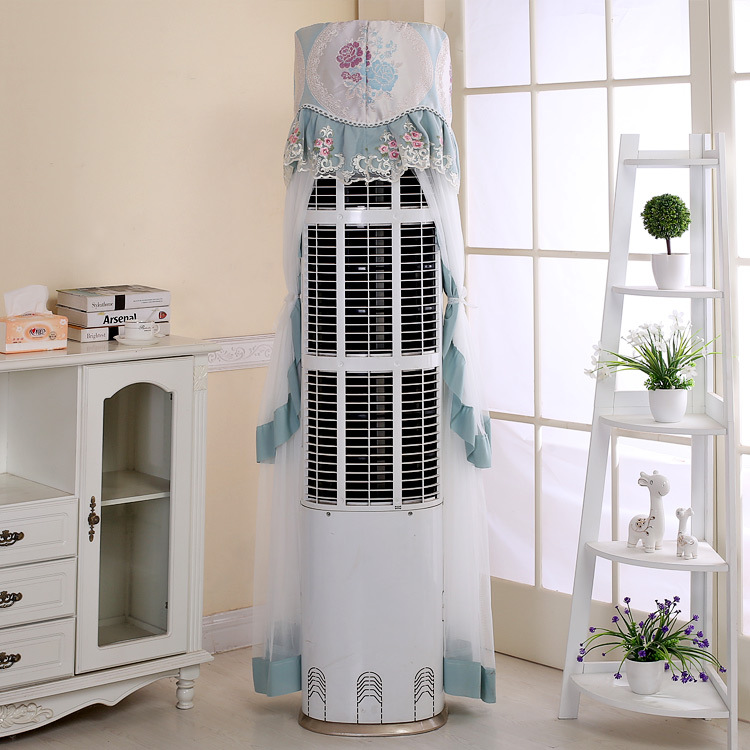 Flower Moon round Cylindrical Stand Air Conditioner Cover Air Conditioner Cover Blue