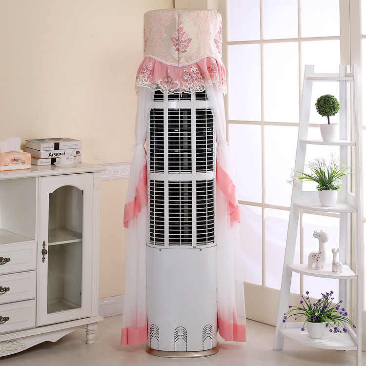 Flower Moon round Cylindrical Stand Air Conditioner Cover Air Conditioner Cover Blue
